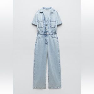 Zara denim jumpsuit. Size S. Ankle length.